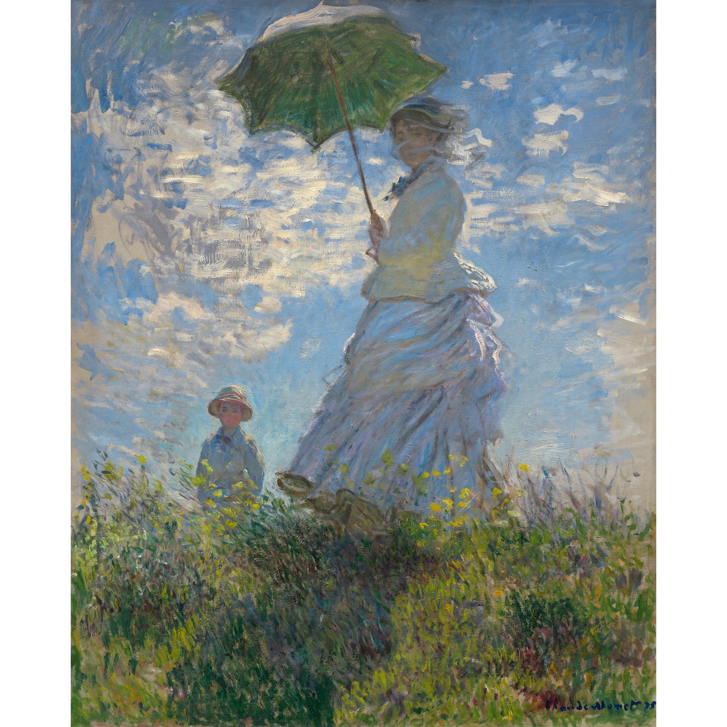 Frau mit Sonnenschirm